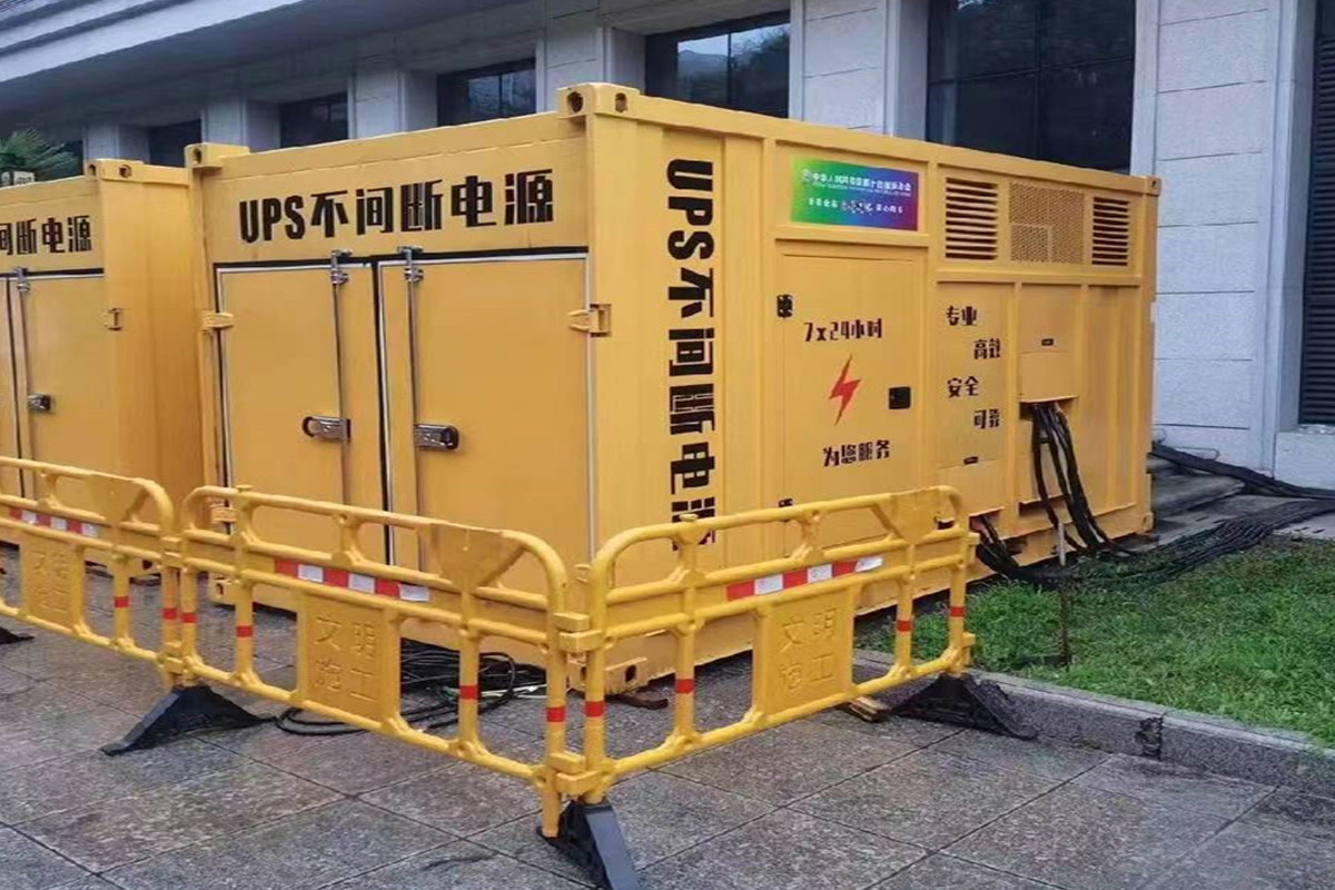 化州发电机租赁施工现场